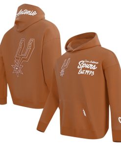 San Antonio Spurs Pro Standard Paint the City Drop Shoulder Pullover Hoodie – Brown