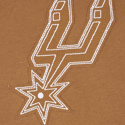San Antonio Spurs Pro Standard Paint the City Drop Shoulder Pullover Hoodie – Brown - Image 4