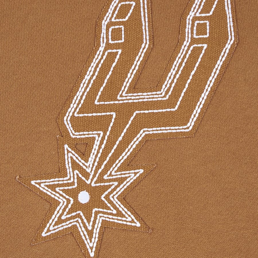 San Antonio Spurs Pro Standard Paint the City Drop Shoulder Pullover Hoodie – Brown - Image 4