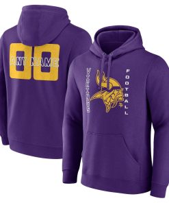Minnesota Vikings Stellar Personalized Name & Number Pullover Hoodie – Purple