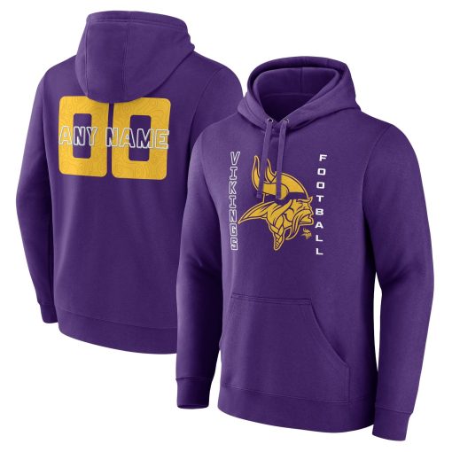 Minnesota Vikings Stellar Personalized Name & Number Pullover Hoodie – Purple