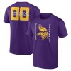 Minnesota Vikings Stellar Personalized Name & Number T-Shirt – Purple