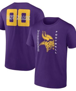 Minnesota Vikings Stellar Personalized Name & Number T-Shirt – Purple