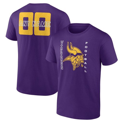 Minnesota Vikings Stellar Personalized Name & Number T-Shirt – Purple