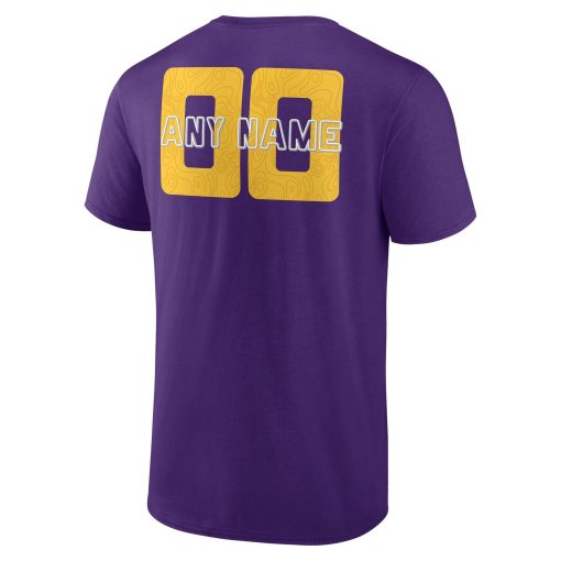 Minnesota Vikings Stellar Personalized Name & Number T-Shirt – Purple - Image 3