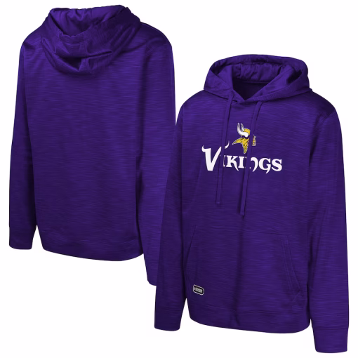 Minnesota Vikings Streak Fleece Pullover Hoodie – Purple