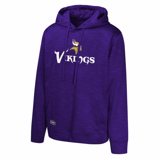 Minnesota Vikings Streak Fleece Pullover Hoodie – Purple - Image 2