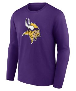 Alternative view of Minnesota Vikings  Team Authentic Custom Long Sleeve T-Shirt – Purple
