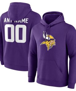 Minnesota Vikings  Team Authentic Custom Pullover Hoodie – Purple