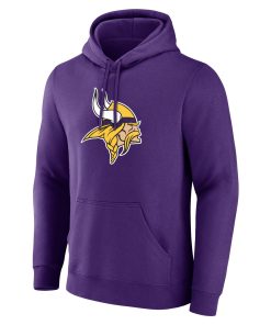 Alternative view of Minnesota Vikings  Team Authentic Custom Pullover Hoodie – Purple