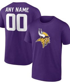 Minnesota Vikings  Team Authentic Custom T-Shirt – Purple