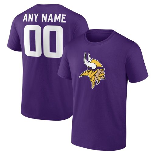 Minnesota Vikings  Team Authentic Custom T-Shirt – Purple