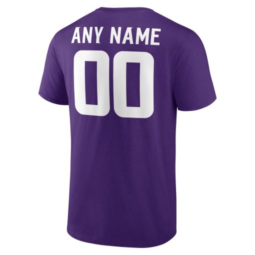 Minnesota Vikings  Team Authentic Custom T-Shirt – Purple - Image 3