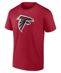 Alternative view of Atlanta Falcons Team Authentic Logo Personalized Name & Number T-Shirt – Red