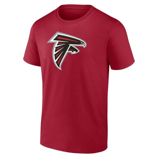 Atlanta Falcons Team Authentic Logo Personalized Name & Number T-Shirt – Red - Image 2