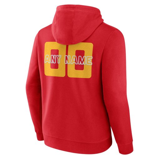 Kansas City Chiefs Stellar Personalized Name & Number Pullover Hoodie – Red - Image 3