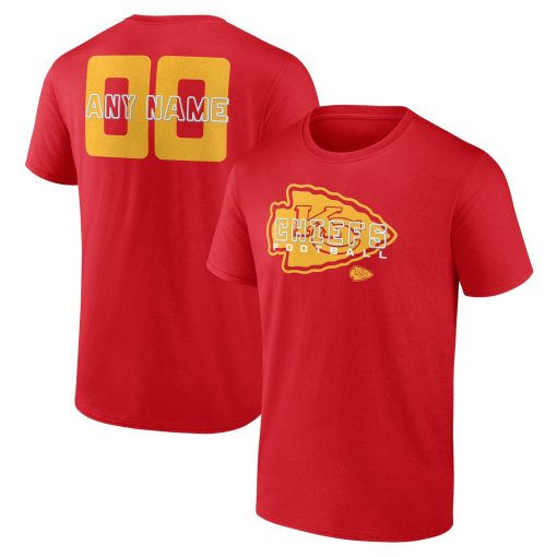 Kansas City Chiefs Stellar Personalized Name & Number T-Shirt – Red