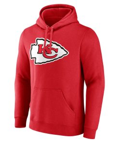 Alternative view of Kansas City Chiefs Team Authentic Personalized Name & Number Pullover Hoodie – Red