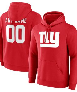 New York Giants  Team Authentic Custom Pullover Hoodie – Red