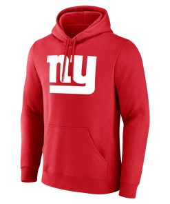 Alternative view of New York Giants  Team Authentic Custom Pullover Hoodie – Red