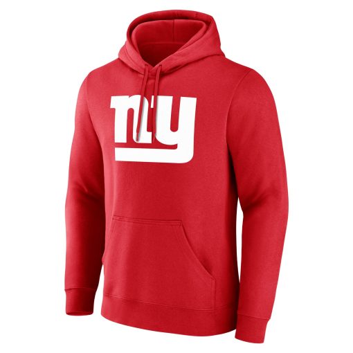 New York Giants  Team Authentic Custom Pullover Hoodie – Red - Image 2