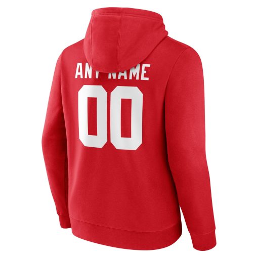 New York Giants  Team Authentic Custom Pullover Hoodie – Red - Image 3