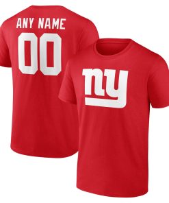 New York Giants  Team Authentic Custom T-Shirt – Red