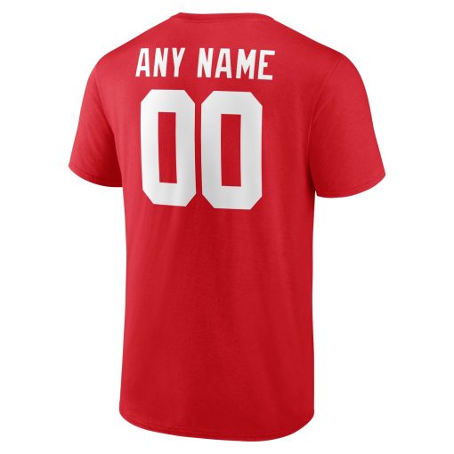 New York Giants  Team Authentic Custom T-Shirt – Red - Image 3