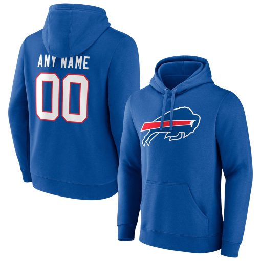 Buffalo Bills Team Authentic Personalized Name & Number Pullover Hoodie – Royal