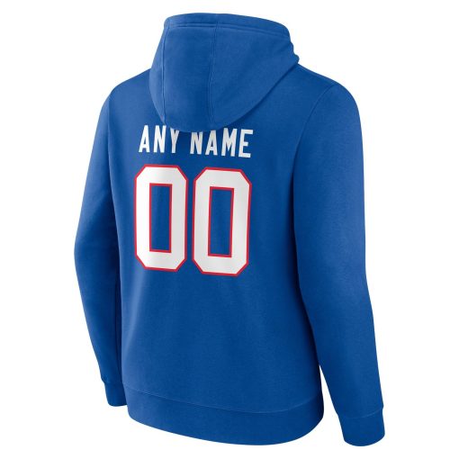 Buffalo Bills Team Authentic Personalized Name & Number Pullover Hoodie – Royal - Image 3