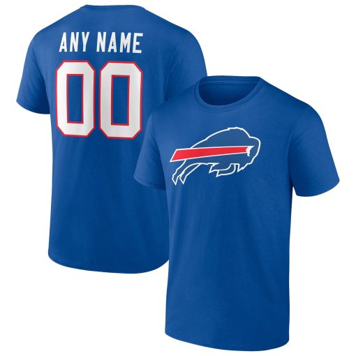 Buffalo Bills Team Authentic Personalized Name & Number T-Shirt – Royal