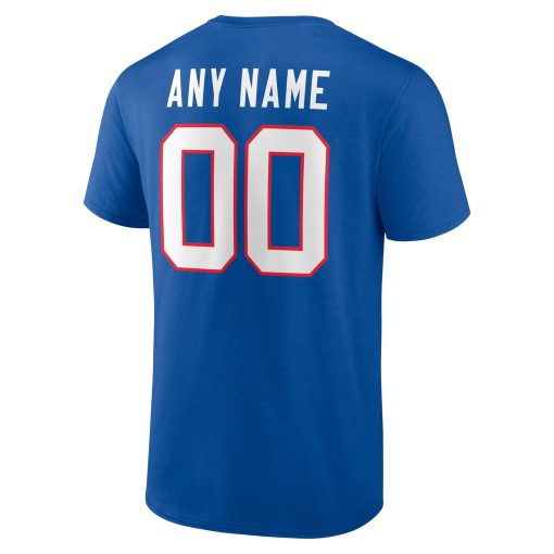 Buffalo Bills Team Authentic Personalized Name & Number T-Shirt – Royal - Image 3