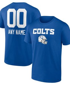 Indianapolis Colts Personalized Name & Number Team Wordmark T-Shirt – Royal