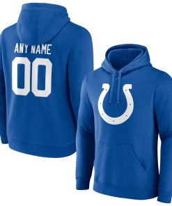 Indianapolis Colts Team Authentic Personalized Name & Number Pullover Hoodie – Royal