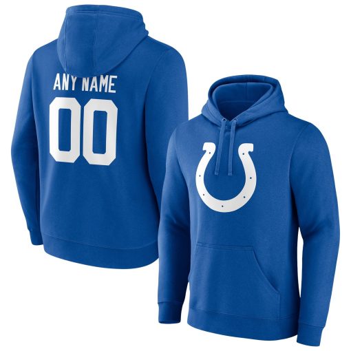 Indianapolis Colts Team Authentic Personalized Name & Number Pullover Hoodie – Royal