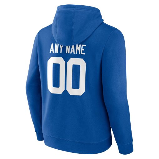 Indianapolis Colts Team Authentic Personalized Name & Number Pullover Hoodie – Royal - Image 3