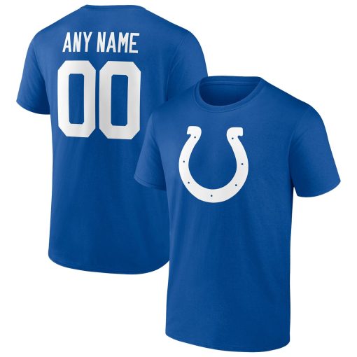 Indianapolis Colts Team Authentic Personalized Name & Number T-Shirt – Royal
