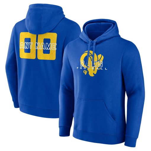Los Angeles Rams Stellar Personalized Name & Number Pullover Hoodie – Royal