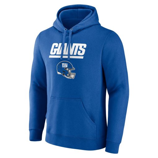 New York Giants Personalized Name & Number Team Wordmark Pullover Hoodie – Royal - Image 2