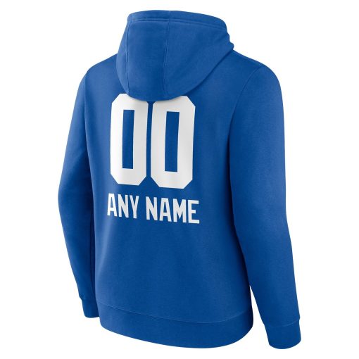 New York Giants Personalized Name & Number Team Wordmark Pullover Hoodie – Royal - Image 3