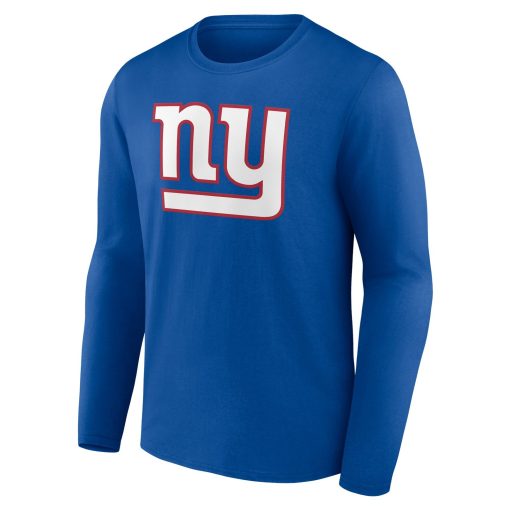 New York Giants  Team Authentic Custom Long Sleeve T-Shirt – Royal - Image 2