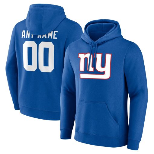 New York Giants  Team Authentic Custom Pullover Hoodie – Royal