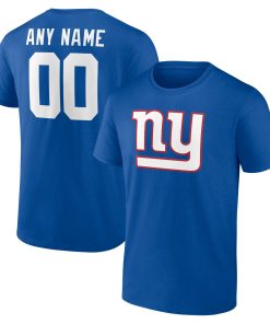 New York Giants  Team Authentic Custom T-Shirt – Royal