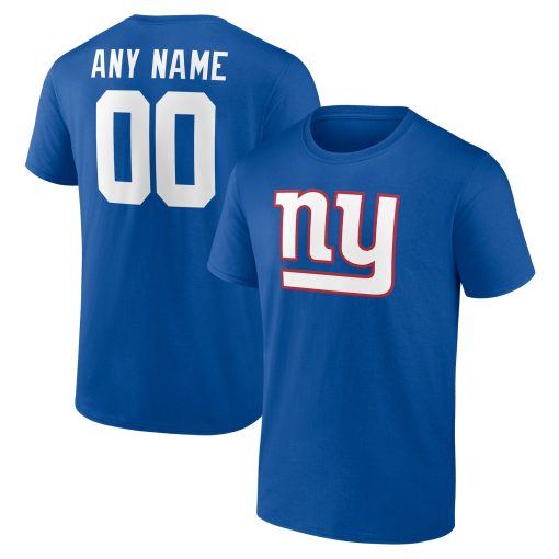 New York Giants  Team Authentic Custom T-Shirt – Royal