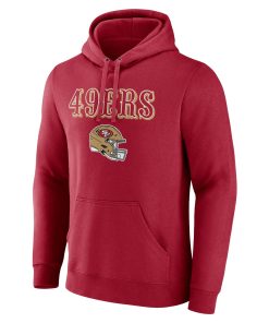 Alternative view of San Francisco 49ers Personalized Name & Number Team Wordmark Pullover Hoodie – Scarlet