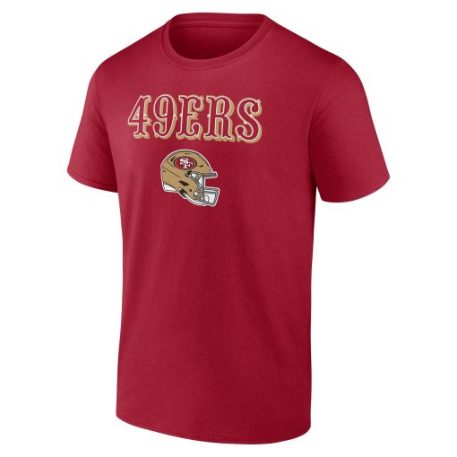 San Francisco 49ers Personalized Name & Number Team Wordmark T-Shirt – Scarlet - Image 2