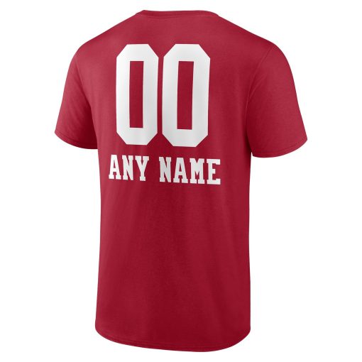 San Francisco 49ers Personalized Name & Number Team Wordmark T-Shirt – Scarlet - Image 3