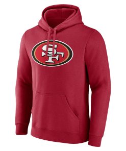 Alternative view of San Francisco 49ers Team Authentic Personalized Name & Number Pullover Hoodie – Scarlet