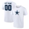 Dallas Cowboys  Team Authentic Custom T-Shirt – White