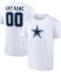 Dallas Cowboys  Team Authentic Custom T-Shirt – White